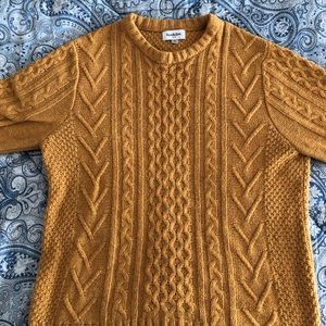Goodfellow & co mustard cable knit sweater.